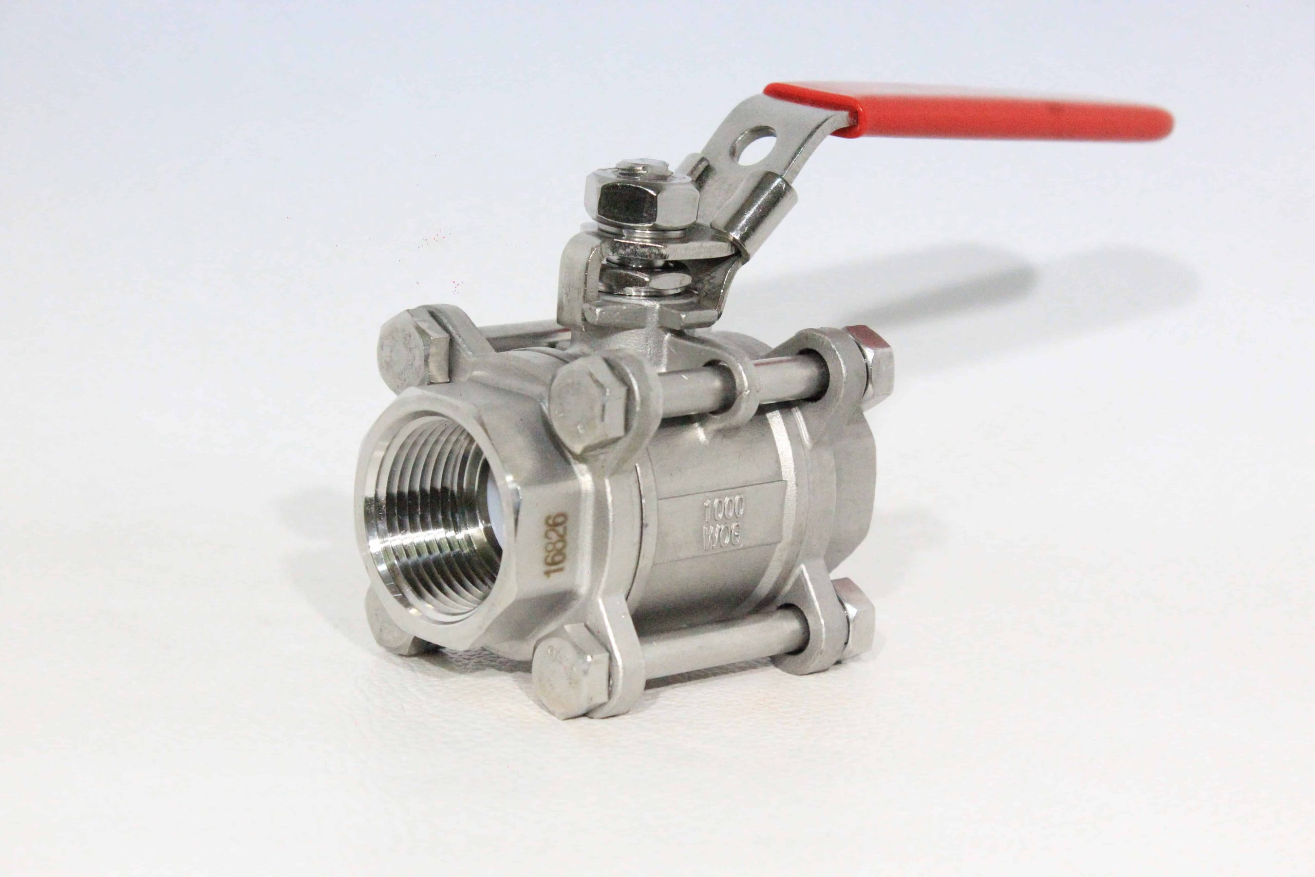 VALVULA DE BOLA 3 PZAS DE ACERO INOX T304 Y T316