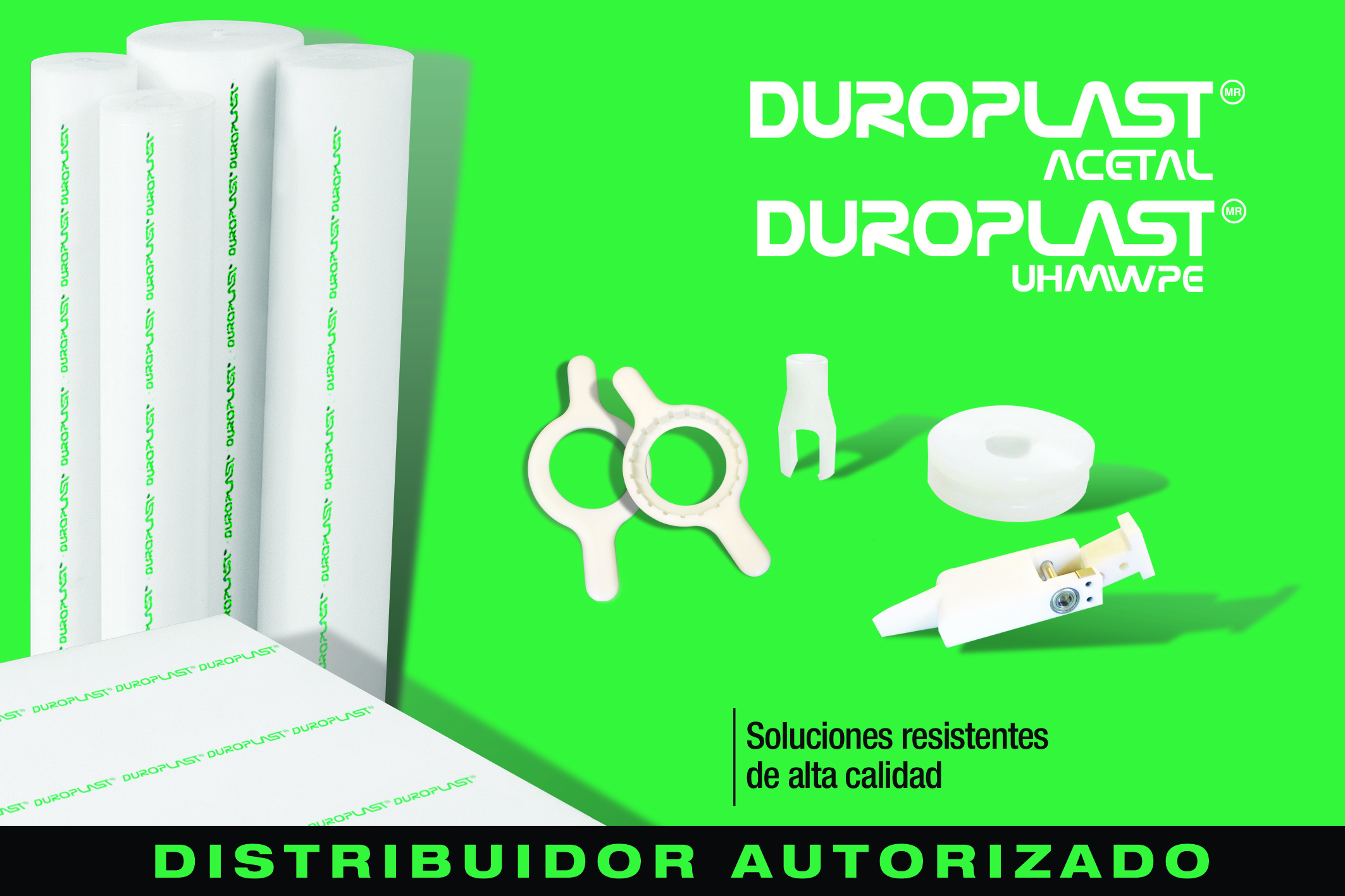 PLACA DE DUROPLAST ACETAL &lpar;Blanco y Negro&rpar;