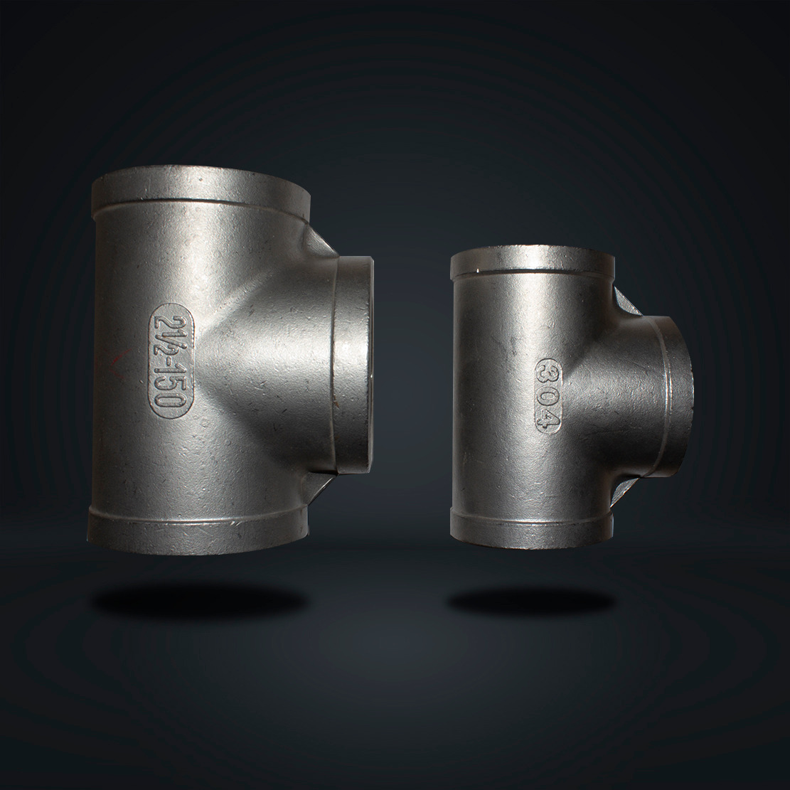 TEE DE ACERO INOX T304 Y T316 CED.40