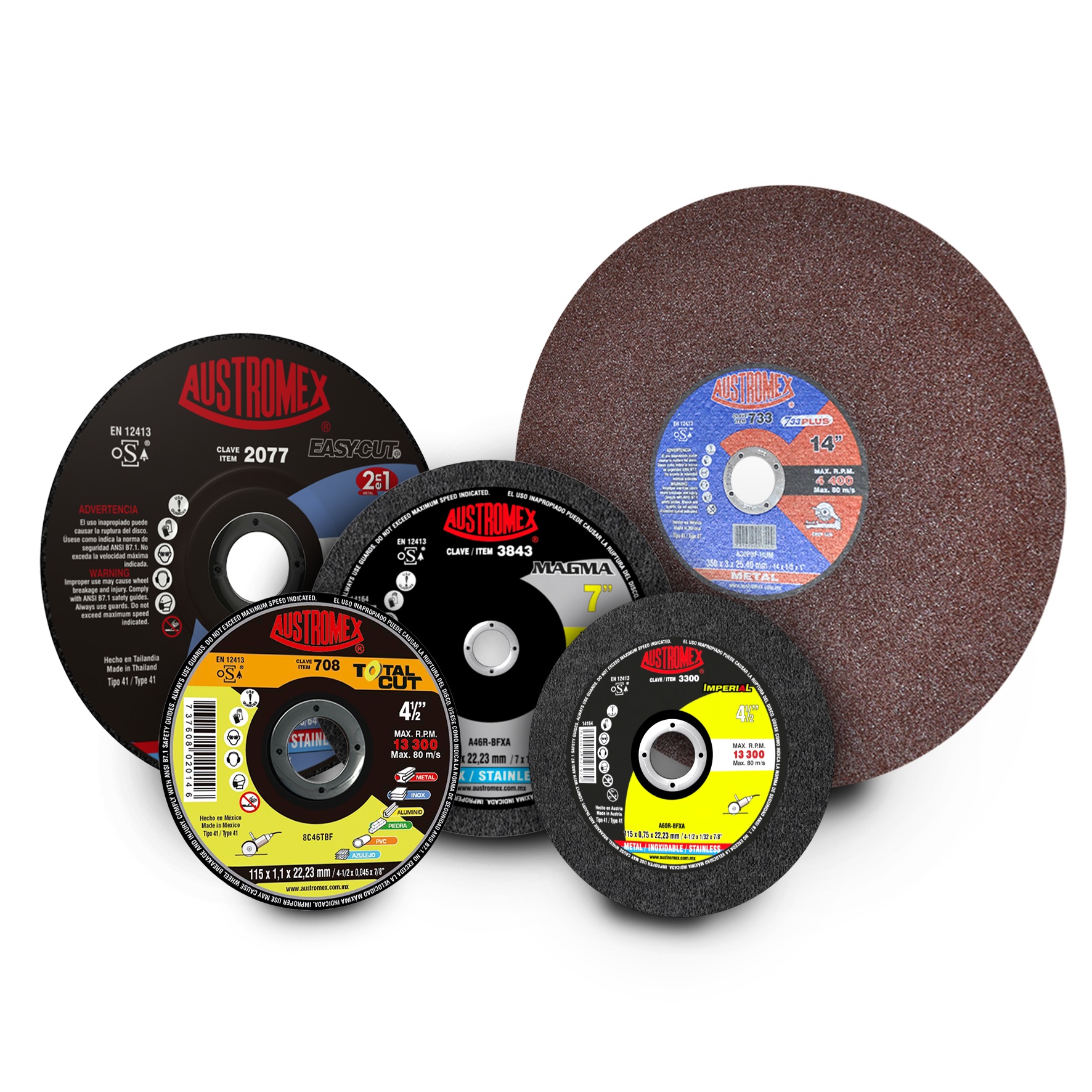 DISCOS DE CORTE METAL Y ACERO INOXIDABLE